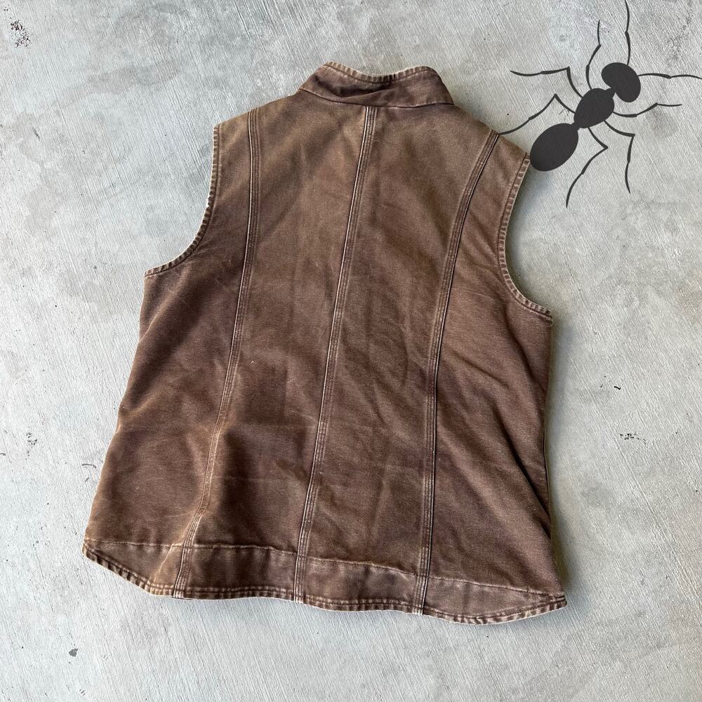 Carhartt WOMENS brown sherpa work wear vest - Picture 5 of 8